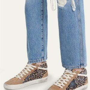 Golden Goose Leopard-Print Suede Sneakers - Brown and Black, don’t have the box
